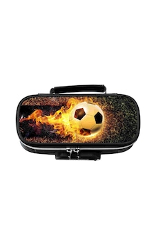 Petityu Alevli Futbol Topu Kilitlenebilir Büyük Boy Kalem Kutu Siyah Petityu Alevli Futbol Topu Kilitlenebilir Büyük Boy Kalem Kutu Siyah