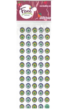 Sticker Nazar Boncuğu 1 Cm 60 Adet Sticker 1 Paket Fc0464