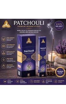 Mahur Patchouli Paçuli Tütsü 120 Adet 6 Kutu X 20 Çubuk, Premium Kokulu Çubuk Tütsü, Ev Ofis Yoga Ve Meditasyon İçin O Mahur Patchouli Paçuli Tütsü 120 Adet 6 Kutu X 20 Çubuk, Premium Kokulu Çubuk Tütsü, Ev Ofis Yoga Ve Meditasyon İçin O