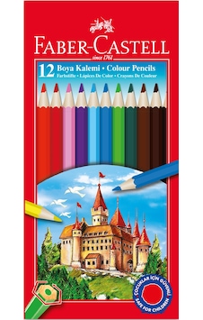 Faber Castell Kuru Boya 12li Tam Boy - 3 Adet Çok Renkli Faber Castell Kuru Boya 12li Tam Boy - 3 Adet Çok Renkli