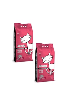 Sandy Sodyum Bentonit Ultra Topaklaşan Bebek Pudralı Doğal Kedi Kumu 2 x 10 KG