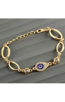 Cosmotex Oval Taşlı Trend Bileklik-sarı Çok Renkli Cosmotex Oval Taşlı Trend Bileklik-sarı Çok Renkli