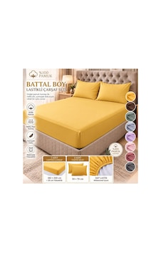 Slc Home%100 Pamuk Kumaş 180 X200 Cm Battal Boy Lastikli Çarşaf +2 Adet Yastık Kılıfı Sarı - 939447493 Sarı Slc Home%100 Pamuk Kumaş 180 X200 Cm Battal Boy Lastikli Çarşaf +2 Adet Yastık Kılıfı Sarı - 939447493 Sarı
