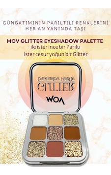 Mov 9 Lu Glitter Göz Farı Paleti No:03 Mat & Işıltılı Tonlar 04