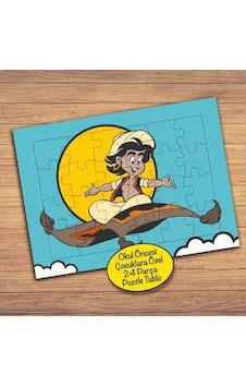 Uçan Halısı Ve Alaaddin Çocuklara Özel Puzzle Yapboz Tablo-pz147
