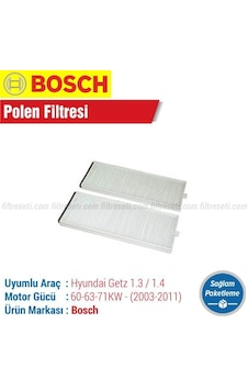 Hyundai Getz 1.3 / 1.4 Bosch Polen Filtresi (2003-2011) Hyundai Getz 1.3 / 1.4 Bosch Polen Filtresi (2003-2011)
