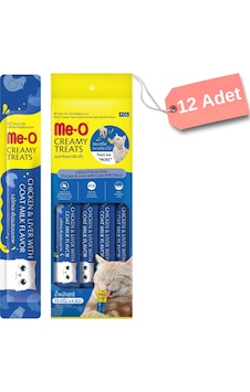 Me-o Creamy Kedi Ödül Maması Tavuk Ciğer Ve Keçi Sütlü 12'li 15 Gr Me-o Creamy Kedi Ödül Maması Tavuk Ciğer Ve Keçi Sütlü 12'li 15 Gr