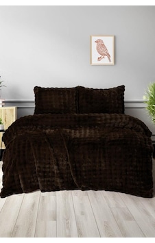 Merinos Diamond Buble Kürk Çift Kişilik Comforter Set Kahve Kahve Merinos Diamond Buble Kürk Çift Kişilik Comforter Set Kahve Kahve