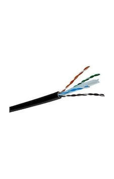 Erse Cat-6 Utp Pe Awg 4x2x23mm2 Harici Pvc Data Kablosu Siyah Kılıflı 50 Metre