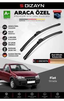 S-dizayn Fiat Strada Ön Cam Silecek Seti 2000-2013 Premium Araca Özel 55-45 Cm A+ Kalite Aocs-1838