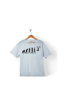 Evolution Human Evrim İnsan Maymun Basketbol Çocuk Tişört 001