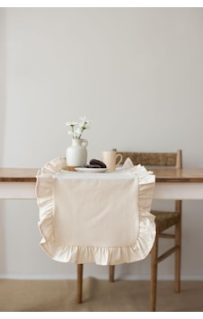 Rufle Fırfırlı Keten Runner 40 X 110 Cm Bej Sku: Mır8690010223517 30 x 50