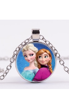 Elsa Anna Kolye Frosen Kız Çocuk Karlar Ülkesi Kolyesi Çok Renkli Elsa Anna Kolye Frosen Kız Çocuk Karlar Ülkesi Kolyesi Çok Renkli