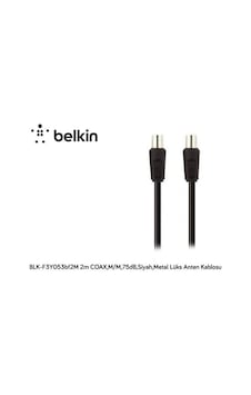 Belkin Blk F3Y053Bf2M 2Mt Coax.M M75Db.Siyah.Metal Kablo Belkin Blk F3Y053Bf2M 2Mt Coax.M M75Db.Siyah.Metal Kablo