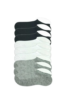 9 Adet Çocuk Sneaker Patik Çorap Siyah Beyaz Gri 9-10 Yaş 9 Adet Çocuk Sneaker Patik Çorap Siyah Beyaz Gri 9-10 Yaş