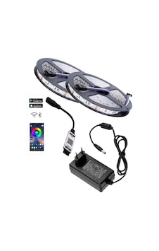 10 Metre 12v 60 Ledli Rgb Dış Mekan Şerit Led 5a Priz Tipi Plastik Adaptör Bluetoothlu Telefondan Le 10 Metre 12v 60 Ledli Rgb Dış Mekan Şerit Led 5a Priz Tipi Plastik Adaptör Bluetoothlu Telefondan Le