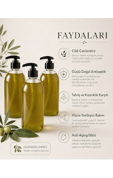 %100 Doğal Zeytinyağlı Ve Defne Özlü Sıvı Sabun - Cilt Canlandırıcı & Nemlendirici - 3 Adet %100 Doğal Zeytinyağlı Ve Defne Özlü Sıvı Sabun - Cilt Canlandırıcı & Nemlendirici - 3 Adet