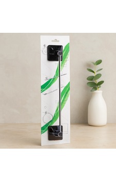 Siyah Metal Uzun Yapışkanlı Banyo Havluluk Çr