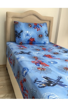 Lionas Tek Kişilik Lastikli Çarsaf Takımı Spiderman Örümcek Adam Mavi Lionas Tek Kişilik Lastikli Çarsaf Takımı Spiderman Örümcek Adam Mavi