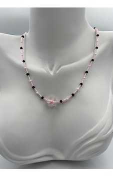 Renklidunyamaksesuar Pembe Çiçekli Kolye Pembe Renklidunyamaksesuar Pembe Çiçekli Kolye Pembe