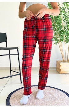 Farya Home Dreamy Soft Kadife Dokulu Ekose Kareli Süet Pijama Altı Pantolon Kırmızı Farya Home Dreamy Soft Kadife Dokulu Ekose Kareli Süet Pijama Altı Pantolon Kırmızı