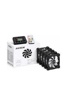 Ausen Kontrolcü Kumanda 5 Adet Siyah Rgb Fan Set Ausen Kontrolcü Kumanda 5 Adet Siyah Rgb Fan Set