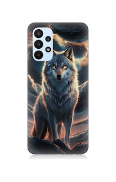 Samsung Galaxy A33 Uyumlu Kurt Ve Ay Desenli Silikon Kılıf Samsung Galaxy A33 Uyumlu Kurt Ve Ay Desenli Silikon Kılıf