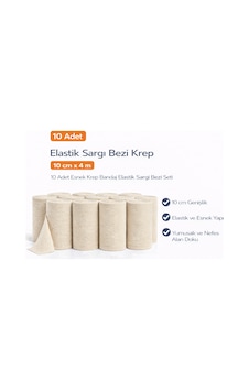 Elastik Sargı Bezi Krep 10 Cm X 4 M 10 Adet Esnek Krep Bandaj Elastik Sargı Bezi Seti Elastik Sargı Bezi Krep 10 Cm X 4 M 10 Adet Esnek Krep Bandaj Elastik Sargı Bezi Seti