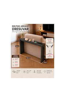 Café Royale Vintage & Usb-tech Konsol Raf - 3 Usb + 4 Priz Girişli Mdf Koltuk Arkası Raf Dresuar Antrasit 100x85x12 Café Royale Vintage & Usb-tech Konsol Raf - 3 Usb + 4 Priz Girişli Mdf Koltuk Arkası Raf Dresuar Antrasit 100x85x12