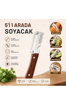 Ers- 5& 39 İ 1 Arada Çok Fonksiyonlu Sebze Ve Patates Soyucu, Paslanmaz Çelik Bıçaklı, Ahşap Saplı Mutfak Jülyen Soyacak, Şişe Açacağı Çok Renkli Ers- 5& 39 İ 1 Arada Çok Fonksiyonlu Sebze Ve Patates Soyucu, Paslanmaz Çelik Bıçaklı, Ahşap Saplı Mutfak Jülyen Soyacak, Şişe Açacağı Çok Renkli