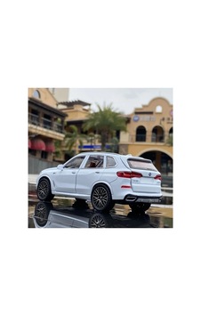X5 Metal Araba Yeni Model Diecast Suv Işıklı Sesli 16 Cm Tüm Kapılar Açılır Beyaz Beyaz