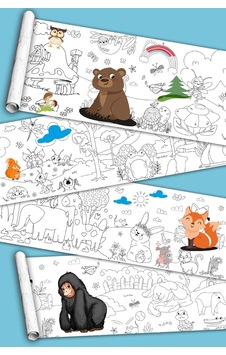Sina Ticaret Sevimli Dostlar Hayvanlar Alemi Dev Boyama Kağıdı Rulosu, 5 Metre X 45 Cm, Kuşe Kağıdı, Çocuklar İçin Eğitici Boyama Aktivitesi Sina Ticaret Sevimli Dostlar Hayvanlar Alemi Dev Boyama Kağıdı Rulosu, 5 Metre X 45 Cm, Kuşe Kağıdı, Çocuklar İçin Eğitici Boyama Aktivitesi