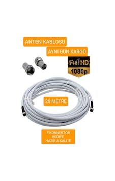Technozi Çanak Anten Uydu Televizyon Kablosu Rg6 Hd 20 Metre Technozi Çanak Anten Uydu Televizyon Kablosu Rg6 Hd 20 Metre
