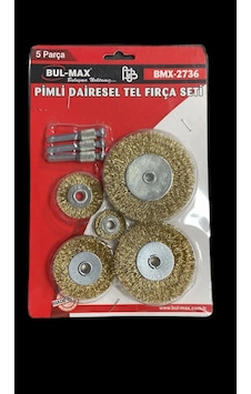 Bul-max Pimli Çelik Tel Fırça Seti 5li