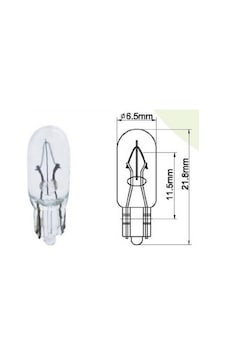 12 V 1.7 W T6.5 Dipsiz Ampul Takımı - 10 Adet