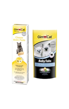 Gimcat Cheese Biotin Kedi Macunu 50 G + Gimcat Baby Tabs Vitaminli Yavru Kedi Ödülü 40 G Gimcat Cheese Biotin Kedi Macunu 50 G + Gimcat Baby Tabs Vitaminli Yavru Kedi Ödülü 40 G