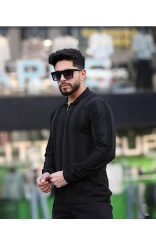 Classics Men Baros Polo Yaka Uzun Kol Erkek Örme Triko-7163 Siyah Classics Men Baros Polo Yaka Uzun Kol Erkek Örme Triko-7163 Siyah