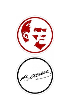 Atatürk Damla Etiker Sticker 5cm X 5cm Kırmızı Atatürk Damla Etiker Sticker 5cm X 5cm Kırmızı
