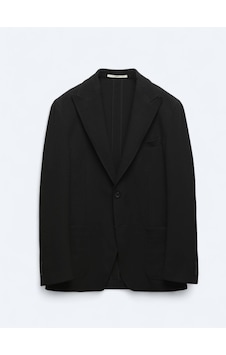 Kip Siyah Çizgili Modern Fit Ceket Siyah