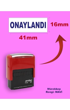 Onaylandı Kaşesi, 911 41mm 16mm Mavi Keçeli Otomatik Kaşe Onaylandı Kaşesi, 911 41mm 16mm Mavi Keçeli Otomatik Kaşe