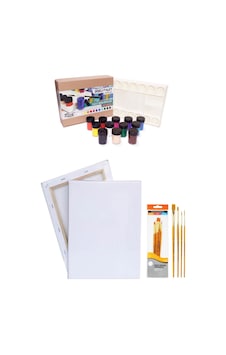 Rich Şişeli Palet 25 Ml X 12'li Akrilik Set 35x50 Tuval Daller Rowney 4'lü Fırça Seti Rich Şişeli Palet 25 Ml X 12'li Akrilik Set 35x50 Tuval Daller Rowney 4'lü Fırça Seti