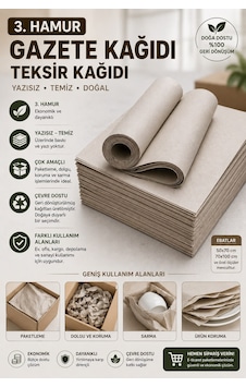 Premium 3. Hamur Teksir Kağıdı 20x30 Cm 500 Adet Gazete Kağıdı, Baskı Ve Fotokopi Kağıdı Premium 3. Hamur Teksir Kağıdı 20x30 Cm 500 Adet Gazete Kağıdı, Baskı Ve Fotokopi Kağıdı