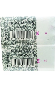 Numaralı Fiş Büyük 12'Li N11.5078