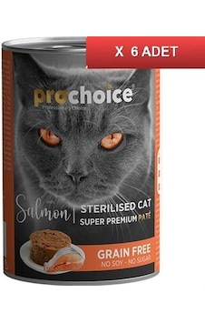 Prochoice Sterilised Somonlu Yetişkin Kedi Konservesi Pate 6 x 400 G Prochoice Sterilised Somonlu Yetişkin Kedi Konservesi Pate 6 x 400 G