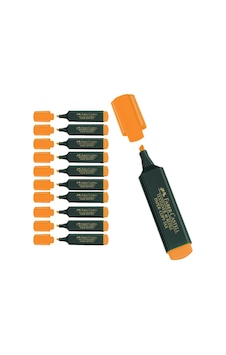 Faber-Castell Fosforlu Kalem 154815 Turuncu 10'lu Turuncu Faber-Castell Fosforlu Kalem 154815 Turuncu 10'lu Turuncu