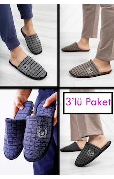 Stwenn 3'lü Erkek Ev Terliği Kışlık Terlik Misafir Terliği Yıkanabilir Ses Yapmaz Gri-kahve-haki Stwenn 3'lü Erkek Ev Terliği Kışlık Terlik Misafir Terliği Yıkanabilir Ses Yapmaz Gri-kahve-haki
