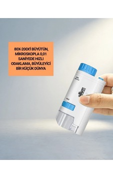Taşınabilir Led Cep Mikroskop 80-200 Kat Büyütme Taşınabilir Led Cep Mikroskop 80-200 Kat Büyütme