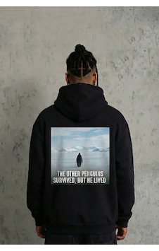 Modi Green Sırt Baskılı Erkek Salaş Stil Siyah Siyah Oversize Hoodie - Survi 2XL Modi Green Sırt Baskılı Erkek Salaş Stil Siyah Siyah Oversize Hoodie - Survi 2XL