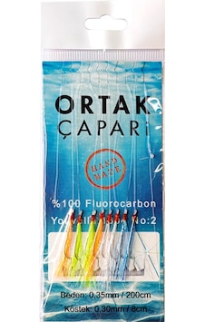 Ortak Çapari Youvella İğne 8 Köstek Fluorocarbon Çapari - Karışık Uv Ortak Çapari Youvella İğne 8 Köstek Fluorocarbon Çapari - Karışık Uv