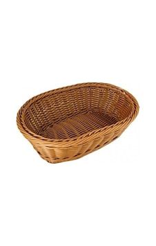 Hasır Oval Sepet Ekmek Sepeti - Meyve Sepeti 24cm X 16cm X 7cm